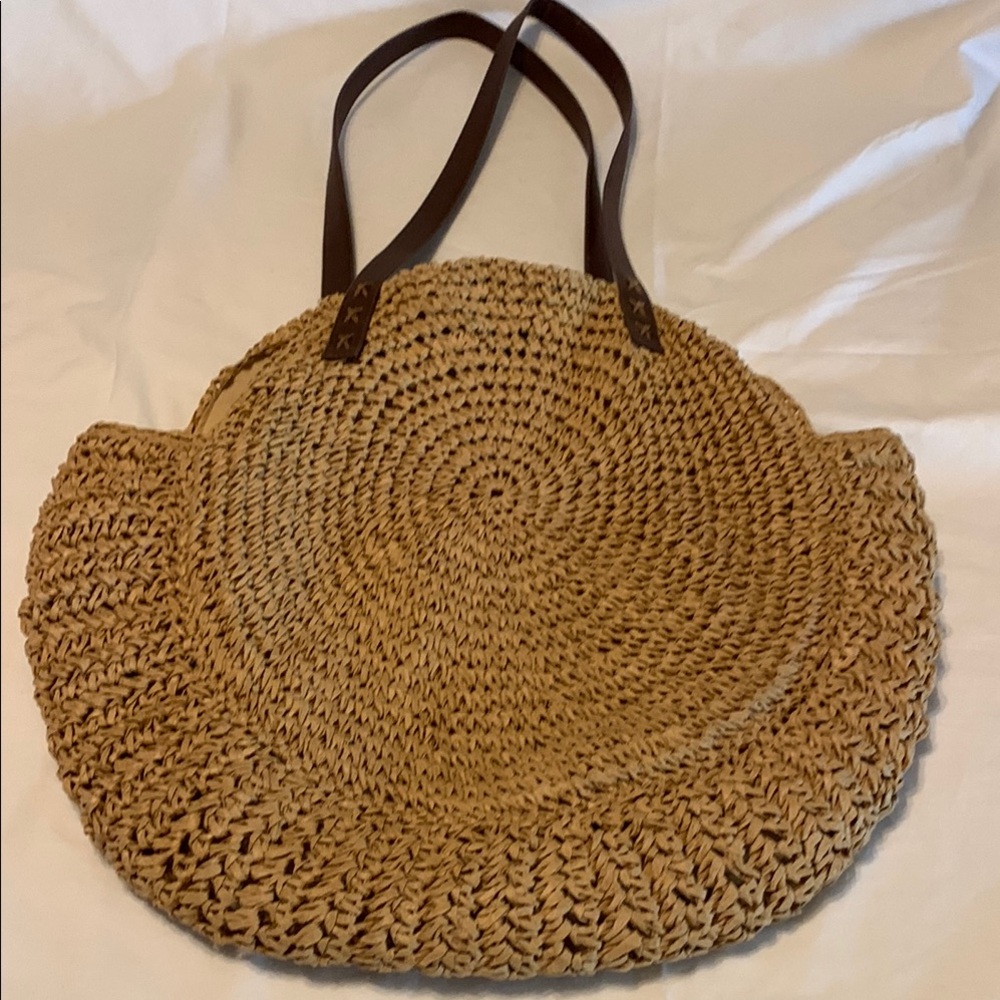 Charlie Paige Cream and Brown Tote